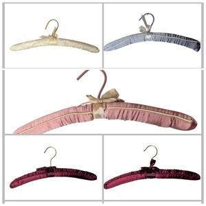 Neiman Marcus Lot 10 Satin Padded Clothing Hangers Lot Luxury Vintage Wedding